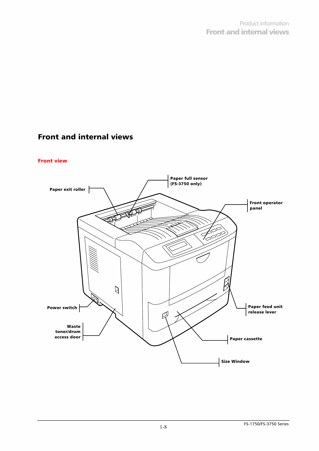 KYOCERA LaserPrinter FS-1750 3750 Parts and Service Manual-2